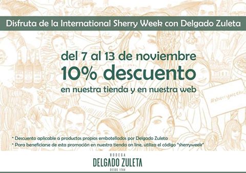 Celebra la International Sherry Week con un 10% de descuento en Delgado Zuleta